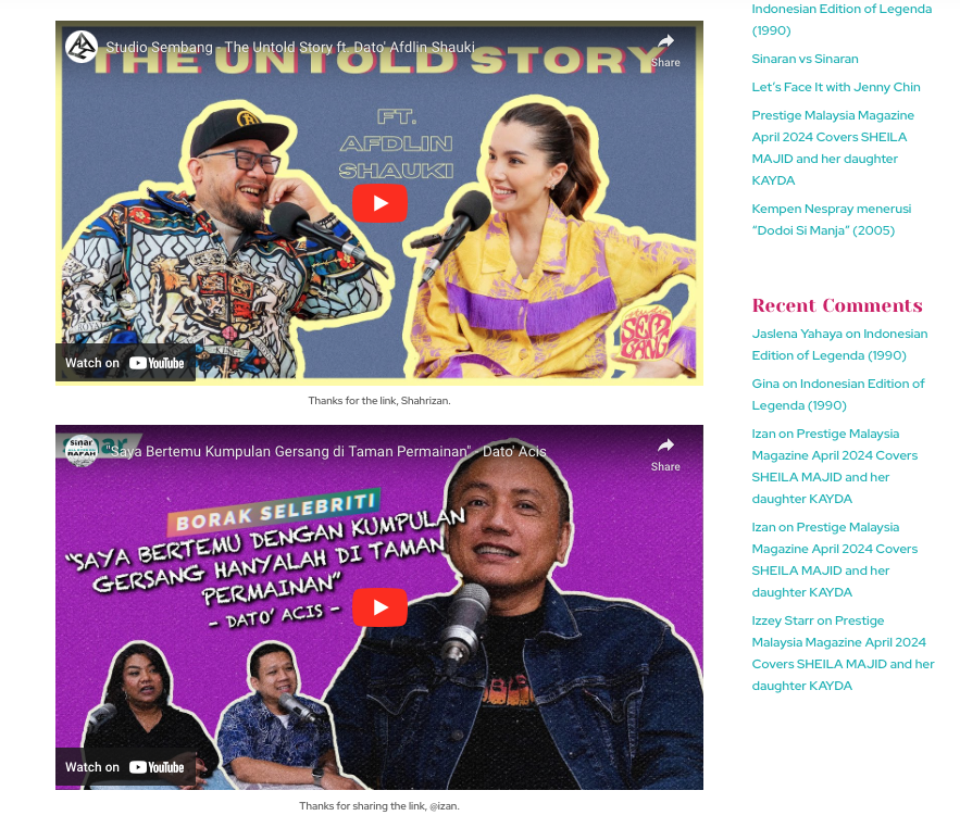 Afdlin Shauki & Acis’s Recenter Interviews